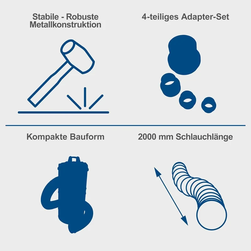 Scheppach DC100 - Aspiratrucioli aspiratore aspirapolvere 1.2kw 65lt