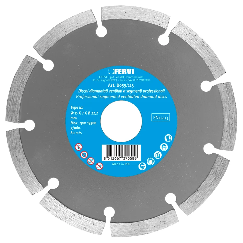 Fervi D055/230 - Dischi diamantati ventilati a segmenti professionali
