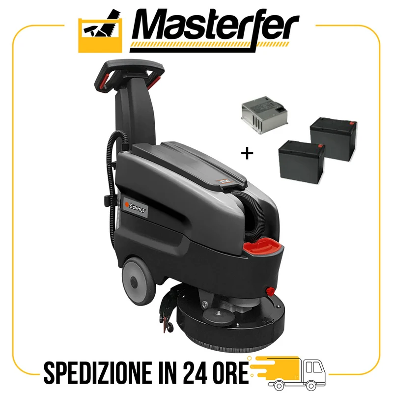 Comet CPS 36 Advance BX - Lavasciuga pavimenti trazionata a batteria (batteria + caricabatterie)