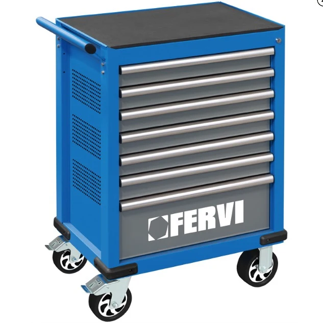 Fervi C960/CC04 - Carrello porta attrezzi completo per officina - 219 utensili