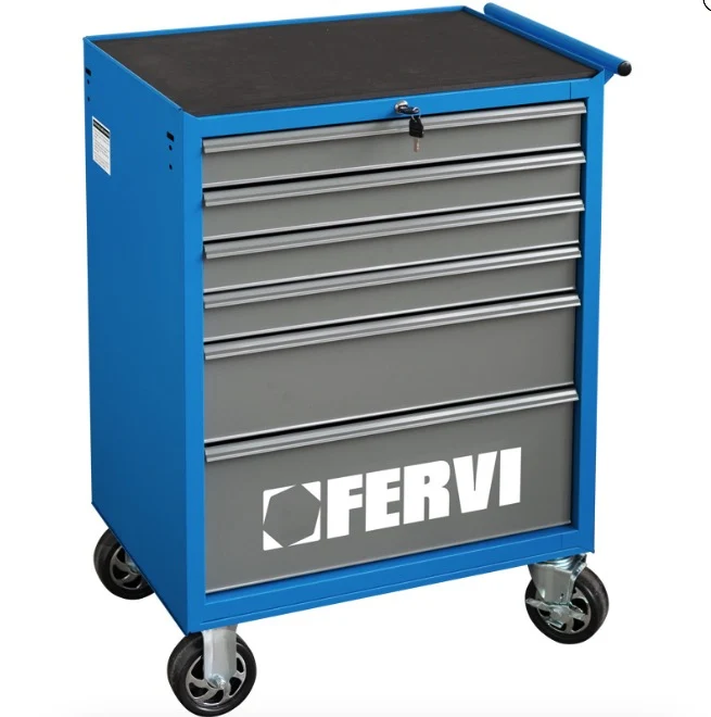 Fervi C900/CC04 - Carrello porta attrezzi completo per officina - 219 utensili