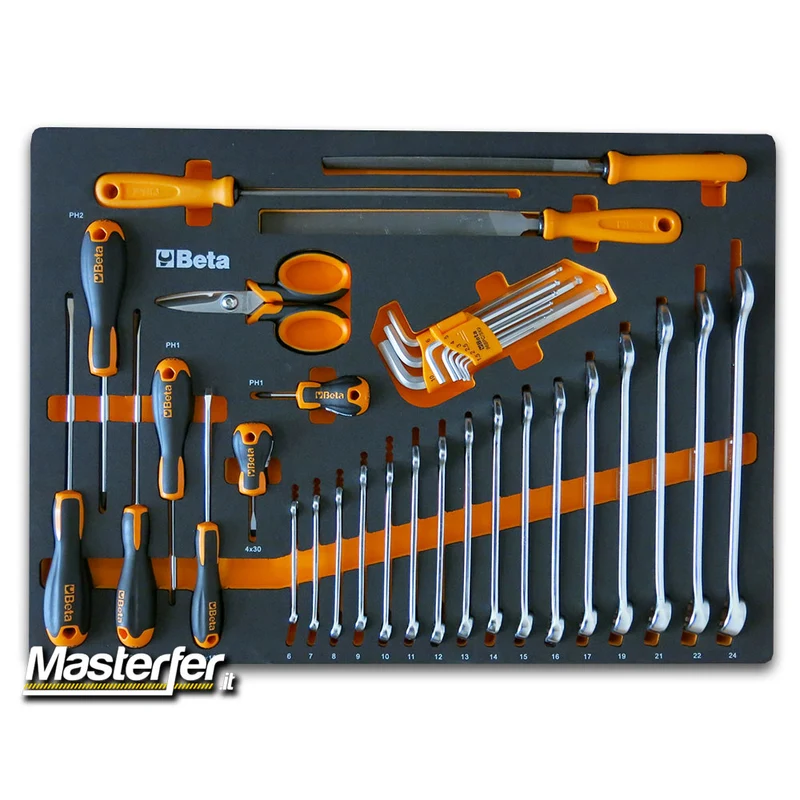 Beta assortimento 196 utensili per C04BOX - Set completo di attrezzi per carrello officina