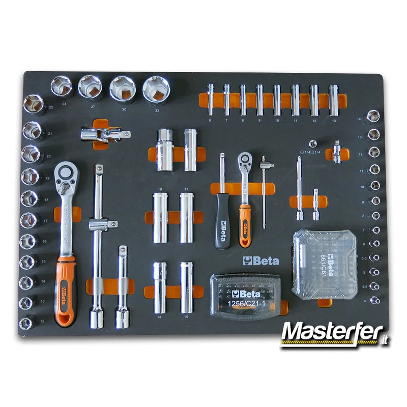 Beta assortimento 196 utensili per C04BOX - Set completo di attrezzi per carrello officina