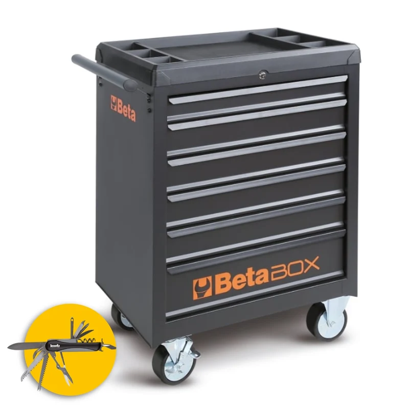 Beta BW C04BOX-A - Carrello portautensili vuoto con sei cassetti