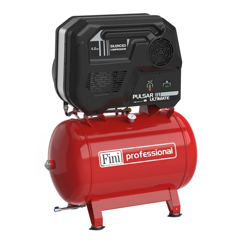 Fini PULSAR ULTIMATE BK114-270-4 TA , 270 litri , 10 bar , 4 Hp , 400v , silenziato , professionale , compatto