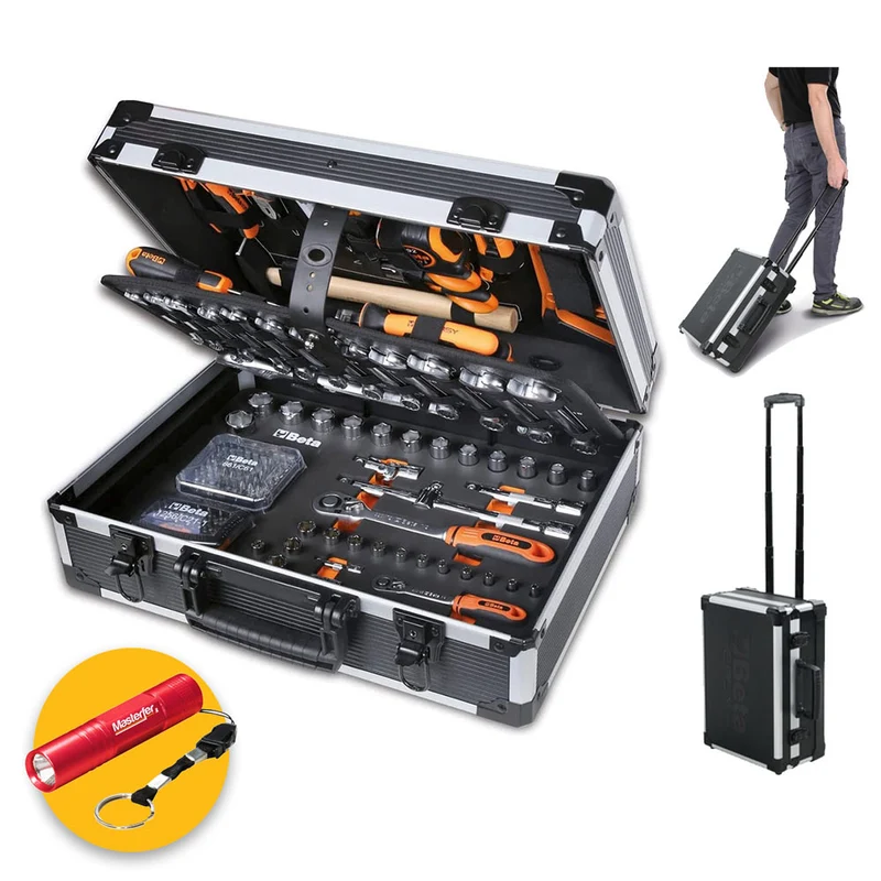 Beta BW 2056T/E - Cassetta/Valigia trolley completa con 163 attrezzi