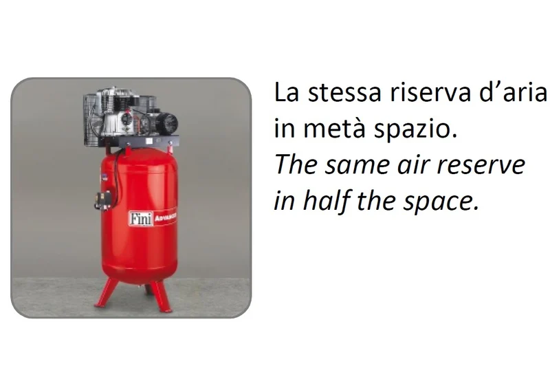 Fini MK103-150V-3M - Compressore d’aria verticale a pistoni 150 litri 2,2 Kw 10 bar 365 l/min 220V