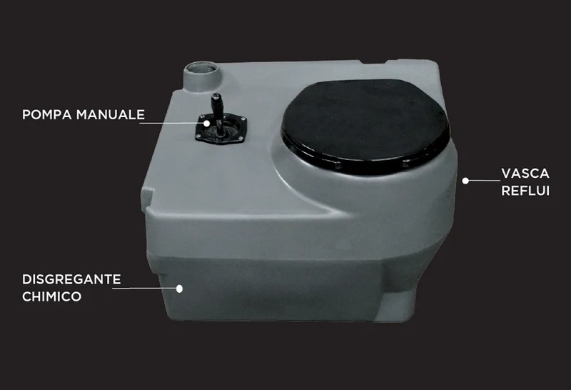 Rototec BDWR500VV - Bagno mobile WC chimico per disabili a ricircolo
