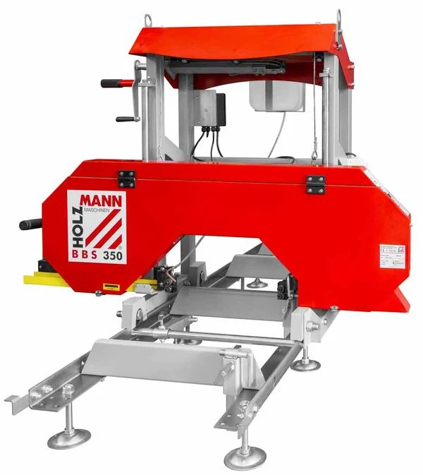 Holzmann BBS350 230V - Sega per tronchi a motore elettrico con binario Holzmann