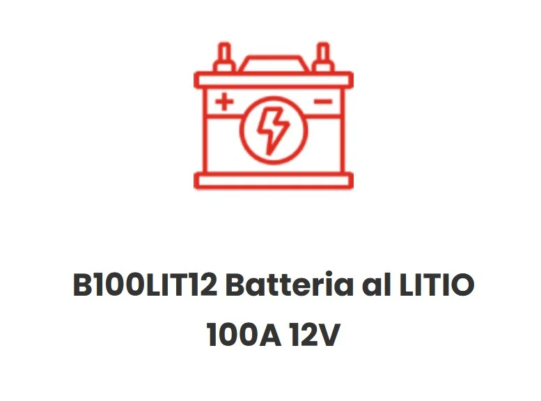 AXA B100LIT12 Batteria al LITIO 100A 12V E CARICABATTERIE