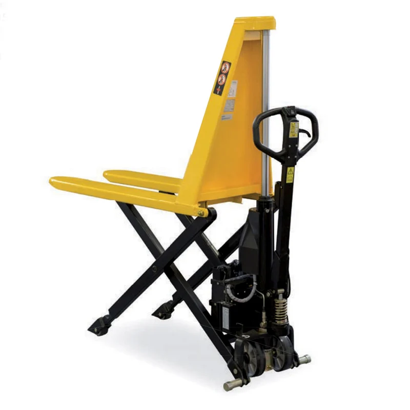 AxA ACX10E - Sollevatore transpallet a pantografo a batteria 12V, portata 1000 Kg, alzata 800 mm