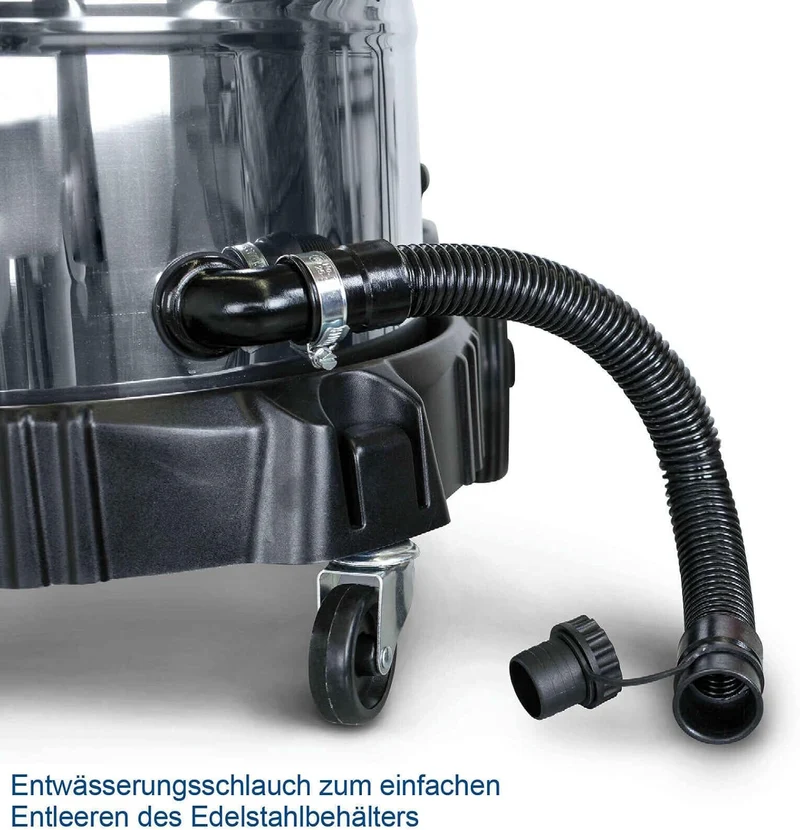 Scheppach ASP50-ES - Bidone aspiratutto aspirapolvere e liquidi in inox 50lt 1400w