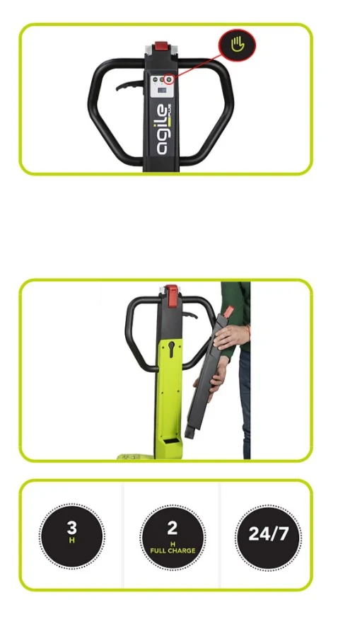Pramac AGILE S4 950X525 - Transpallet elettrico a batteria 1200Kg