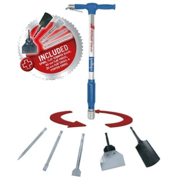 Scheppach AERO SPADE - Martello pneumatico vanga e demolitore 5 in 1