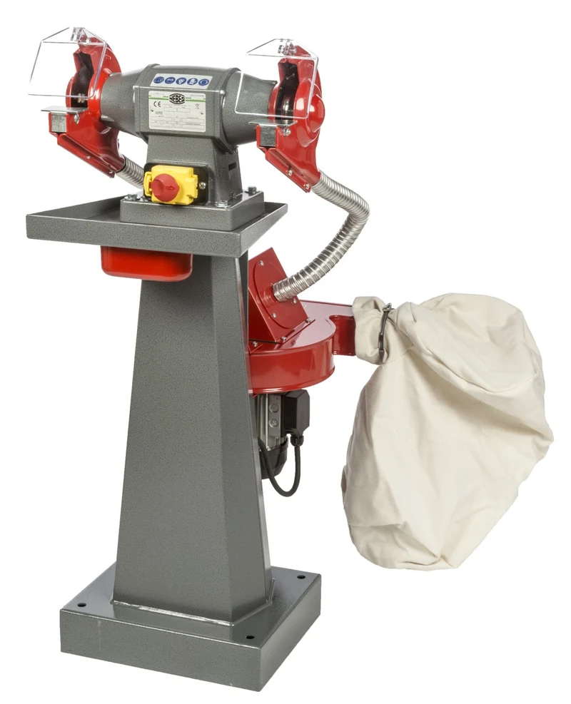 Nebes SEA-1 - 0,5 HP trifase - Smerigliatrice con aspiratore Nebes serie industriale in alluminio