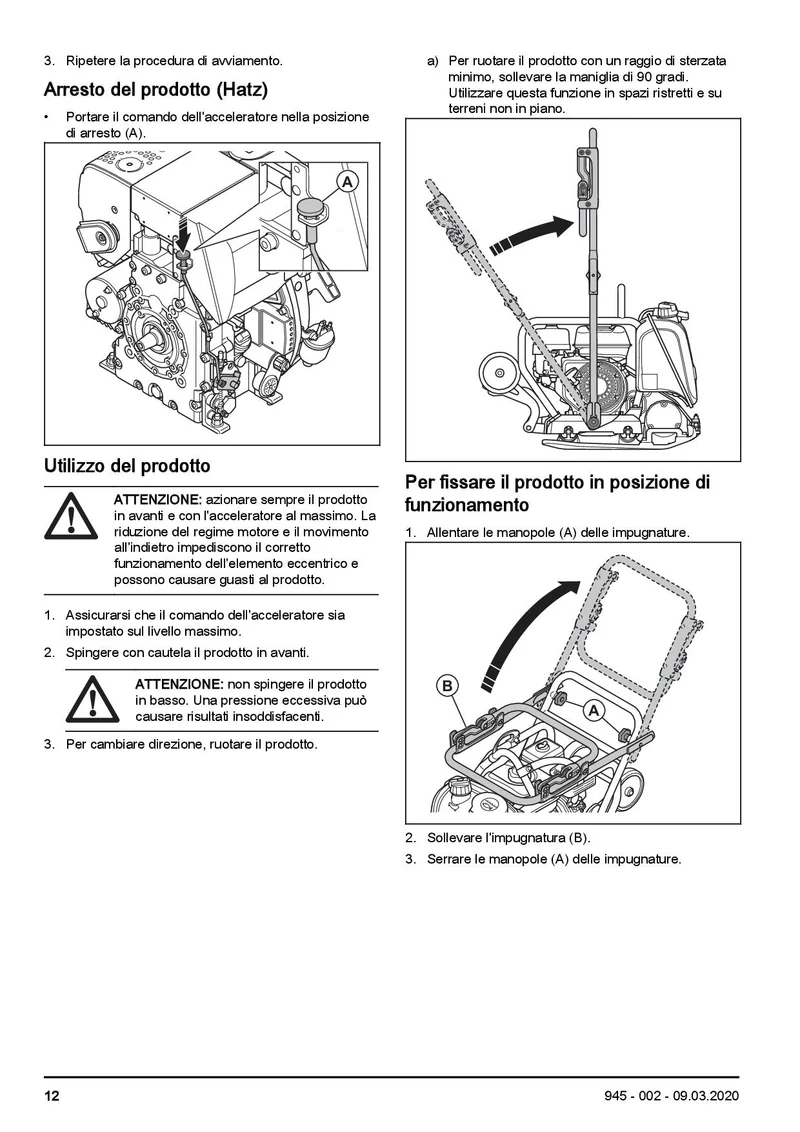 Husqvarna LF 75 LAT Compattatore Vibrocostipatore piastra vibrante da 500 mm Forza 15.000 N ad Acqua