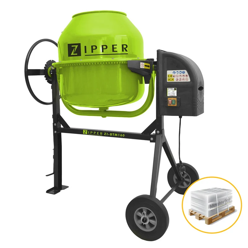 Zipper ZI-BTM160 - Betoniera impastatrice mescolatore 160 litri 650W - 220V
