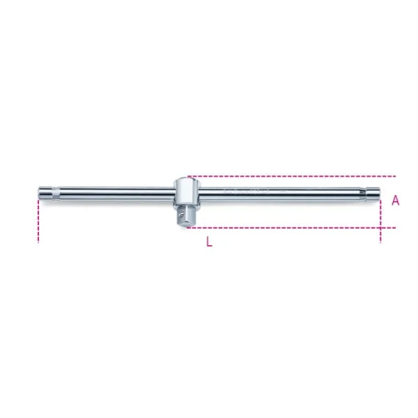 BETA 928/42 - Quadro maschio 3/4" con spina scorrevole cromato