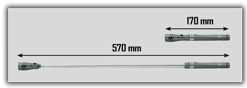 Torcia telescopica magnetica Ribimex PRTORZFLEX/B