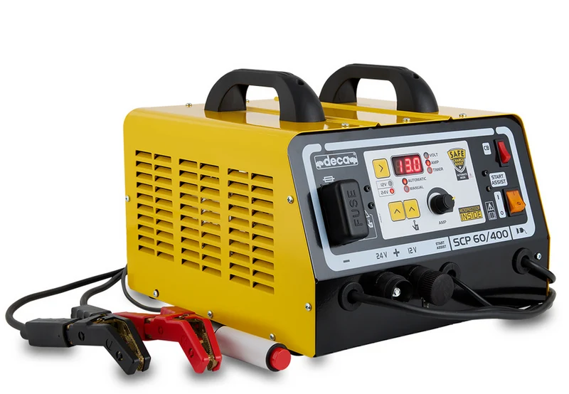 Avviatore caricabatterie mantenitore 12-24V - Deca SCP 60/400 (carica 60 A - avviamento 400 A) con Microprocessore