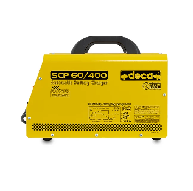 Avviatore caricabatterie mantenitore 12-24V - Deca SCP 60/400 (carica 60 A - avviamento 400 A) con Microprocessore
