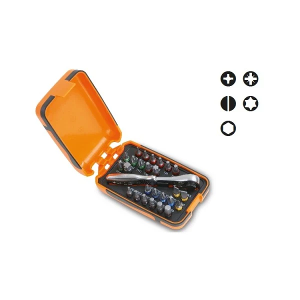 Beta 860/C27 - 25 inserti per avvitatori, 1 raccordo e 1 cricchetto reversibile
