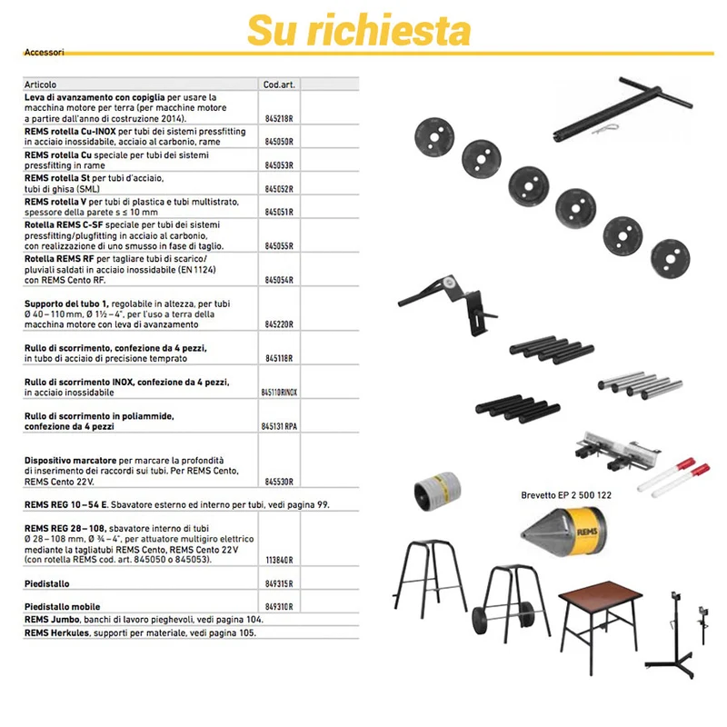 Rems Cento Basic - Macchina tagliatubi elettrica fino a Ø 115 mm
