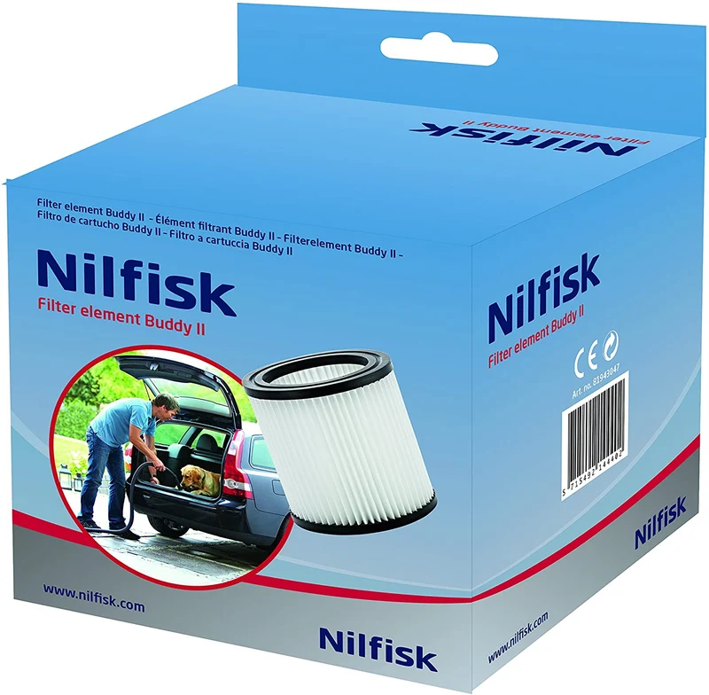 Nilfisk 81943047 - Filtro di ricambio per aspiratore Buddy