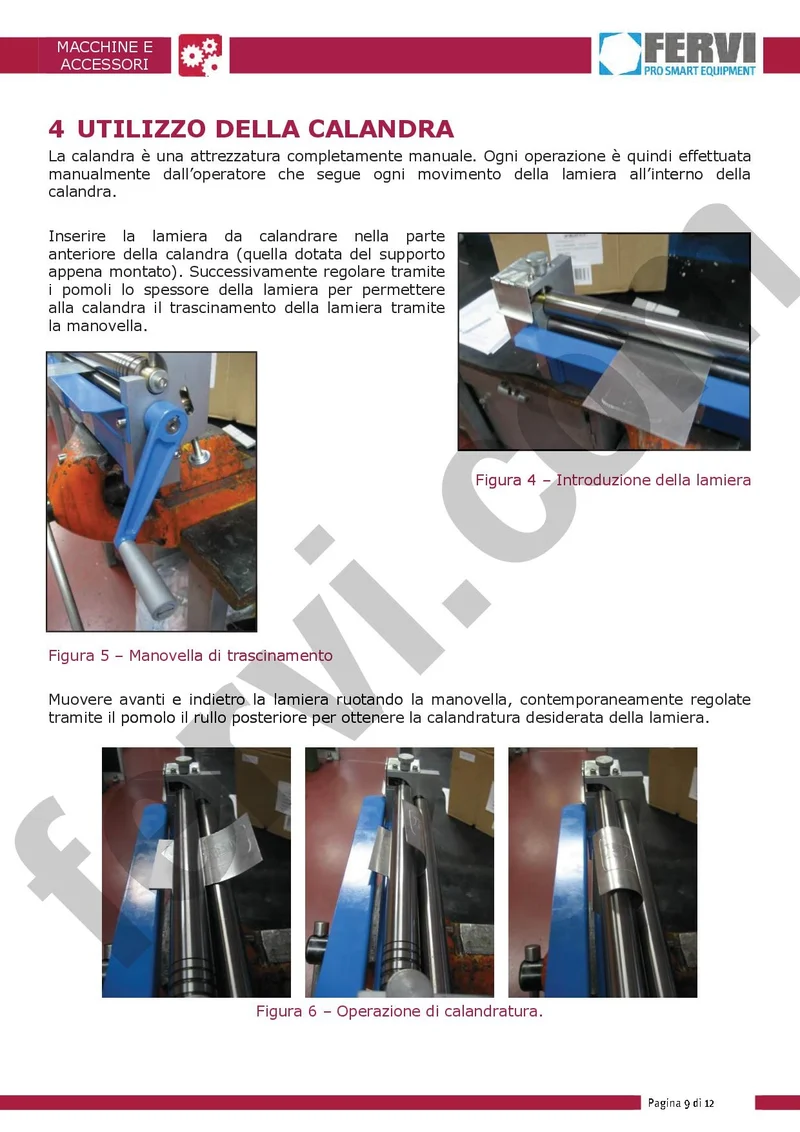 Fervi 0235 - Mini calandra curvatura lamiere rotolatrice 300mm