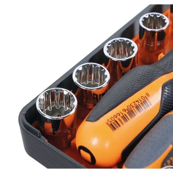 Beta 900/C39N - Cassetta attrezzi con 11 chiavi a bussola, 21 inserti e 7 accessori