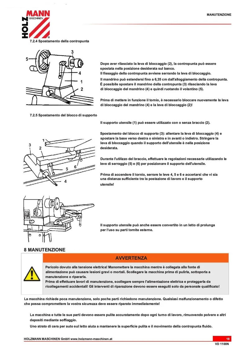 Holzmann VD 1100N - Tornio per legno, 230V
