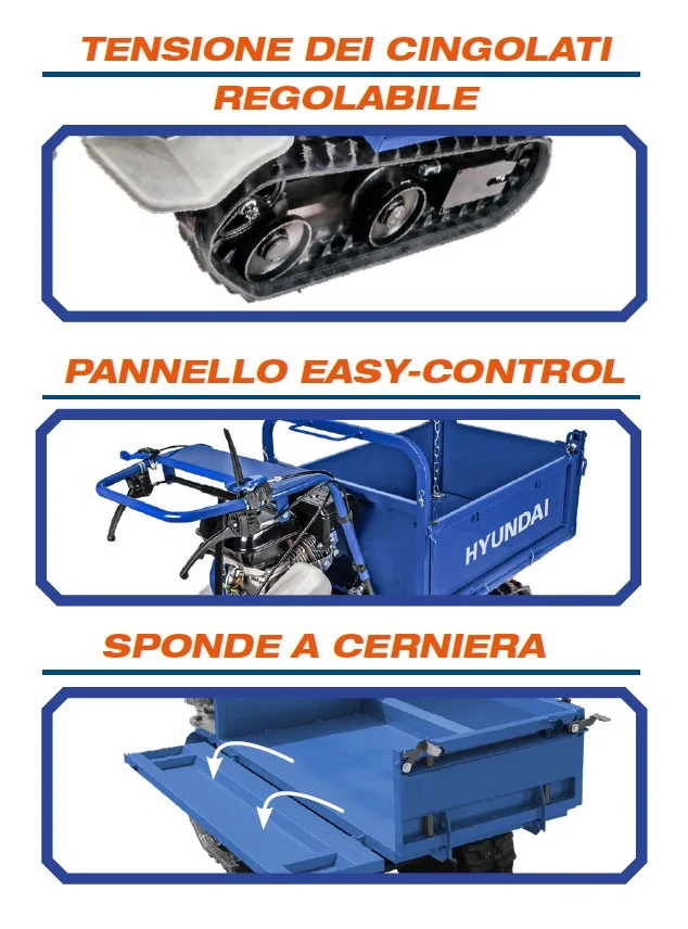 MOTOCARRIOLA a Cingoli HYUNDAI 65900 196CC Carico Max 320 KG Ribaltamento Manuale