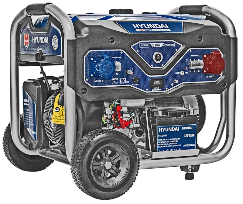 Hyundai 65006 - Generatore benzina 220V-380V LS FULLPOWER , max 5,5Kw 220v e max 6,0Kw 380V