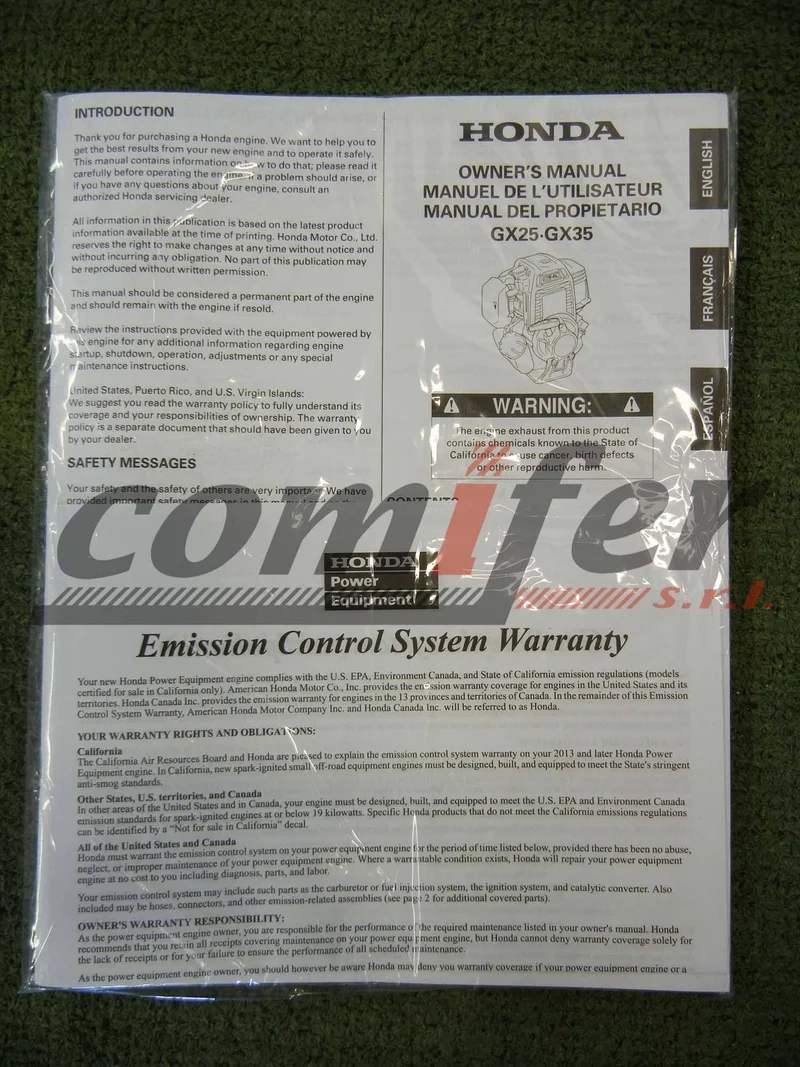 Decespugliatore motore 4 tempi HONDA GX35 impugnatura singola