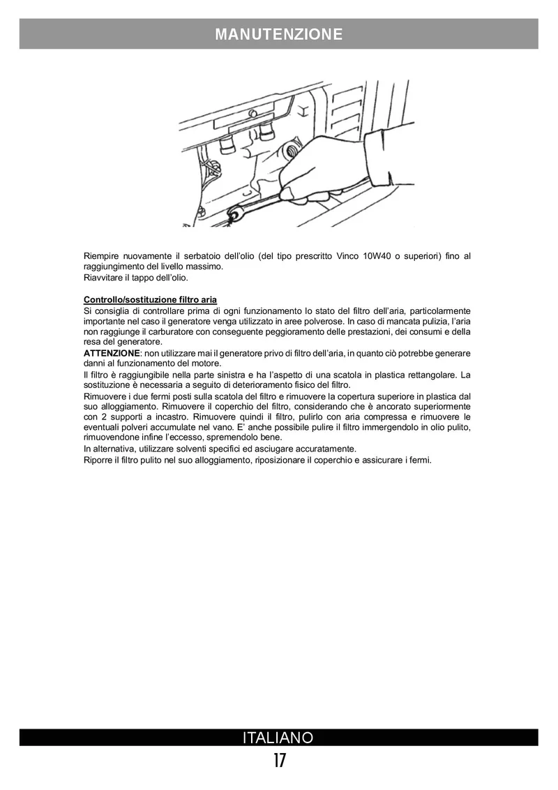 Vinco 60171 - Generatore di corrente, GPL, Benzina, Metano 5,8Kw
