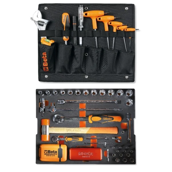 Beta 5990V3 - Assortimento di 116 utensili per valigetta portautensili COMBO C99V3/2C, in vassoio morbido in EVA