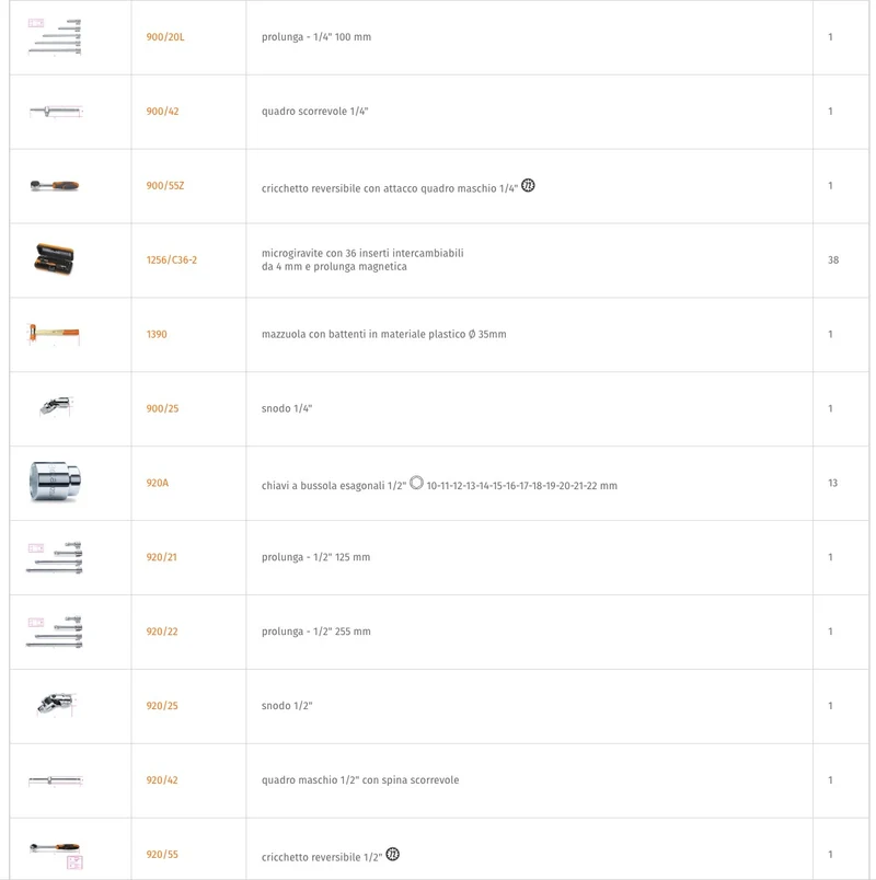 Beta 5990V3 - Assortimento di 116 utensili per valigetta portautensili COMBO C99V3/2C, in vassoio morbido in EVA