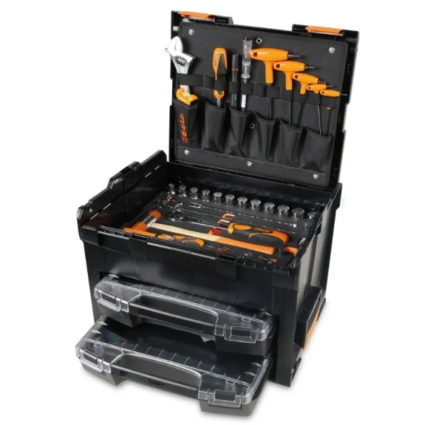 Beta 5990V3 - Assortimento di 116 utensili per valigetta portautensili COMBO C99V3/2C, in vassoio morbido in EVA