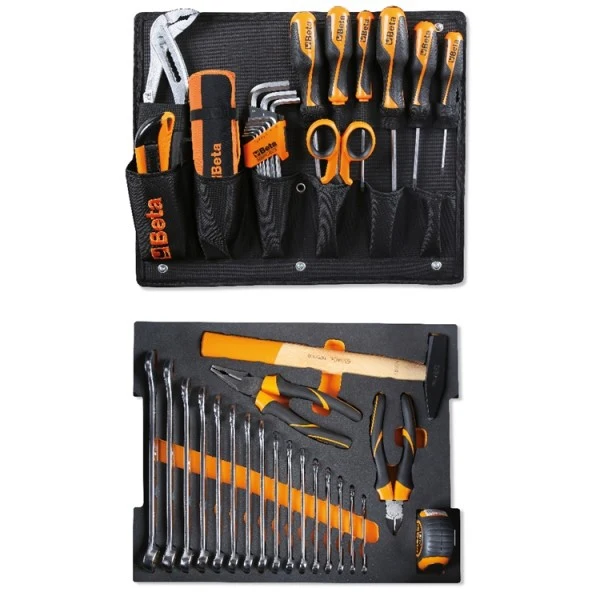 Beta 5990V1 - Assortimento di 44 utensili per valigetta portautensili COMBO C99V1, in vassoio morbido in EVA