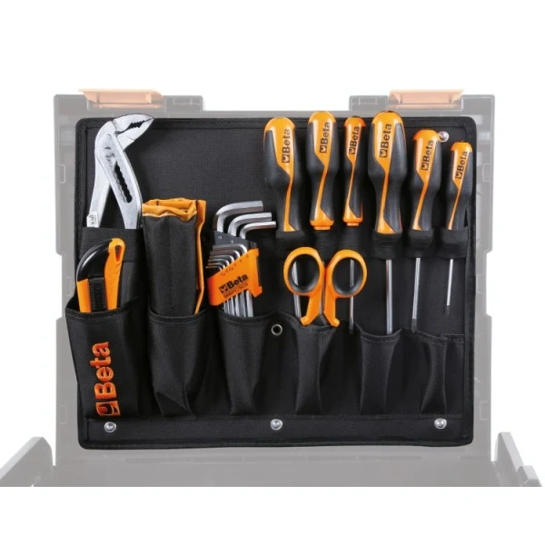 Beta 5990V1 - Assortimento di 44 utensili per valigetta portautensili COMBO C99V1, in vassoio morbido in EVA