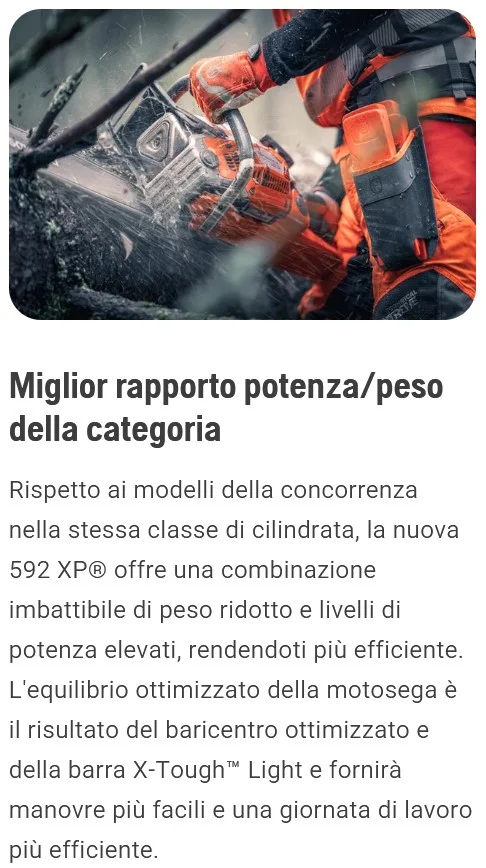 Husqvarna motosega forestale 592 xp barra 60 cm 92,7 cc