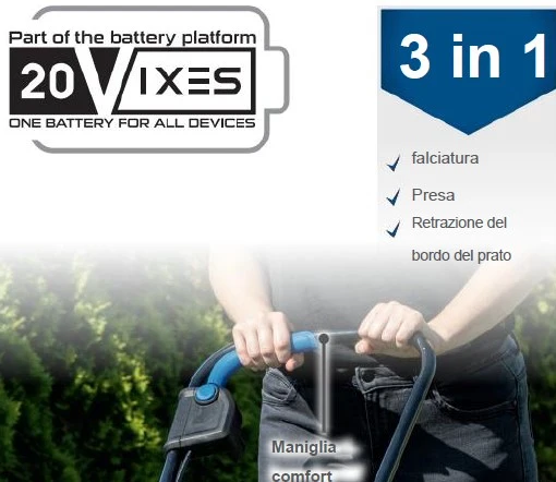 Scheppach bc-mp320-x rasaerba Brushless a batteria 20V , taglio 32 mm , 1 batteria 4.0Ah + caricabatteria inclusi