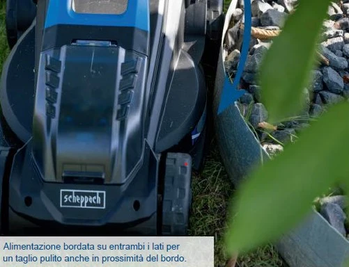 Scheppach bc-mp320-x rasaerba Brushless a batteria 20V , taglio 32 mm , 1 batteria 4.0Ah + caricabatteria inclusi