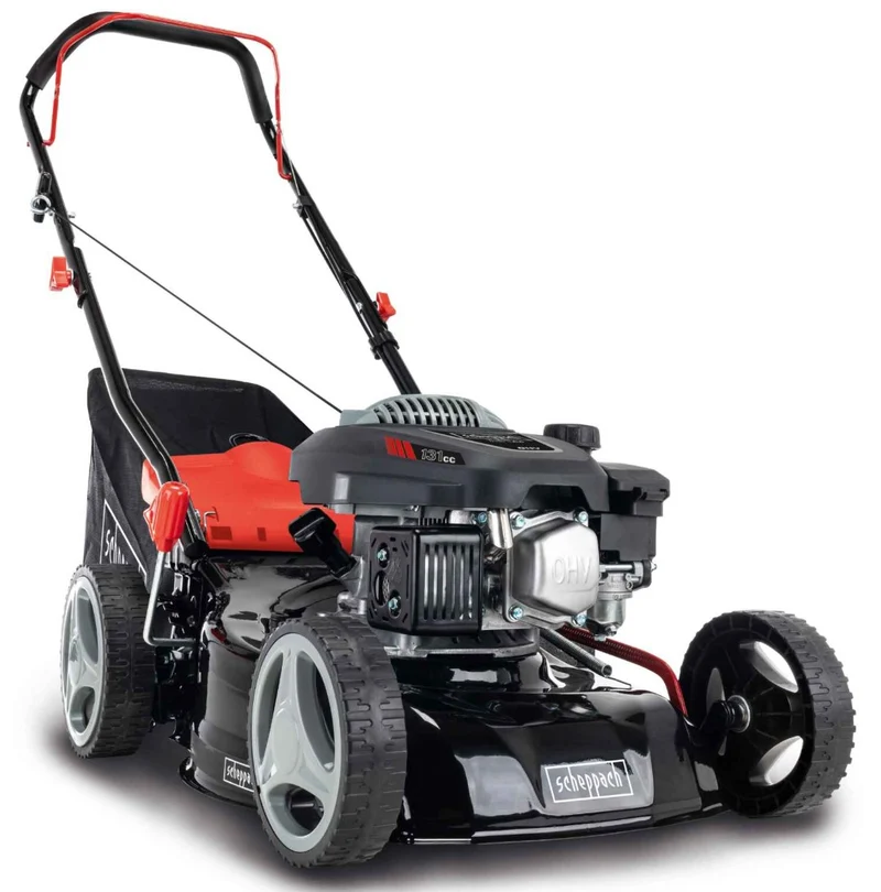 Scheppach mp132-42 Rasaerba tagliaerba a scoppio a spinta 3in1 132cc taglio 42cm, scocca in metallo