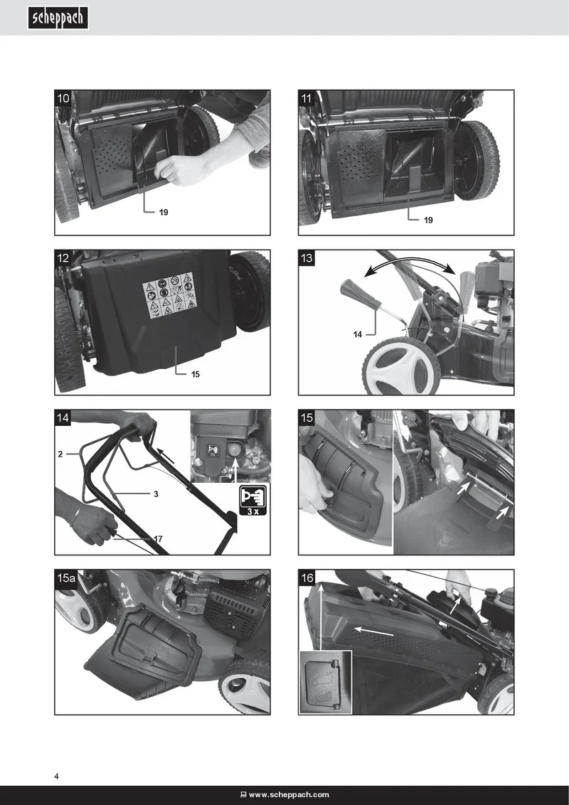 Scheppach MS161-46 taglio 46 cm, trazione semovente 150 cc 6in1
