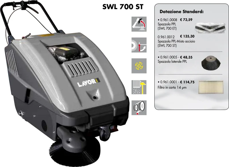 Lavor SWL 700 ST - Spazzatrice trazionata a motore HONDA