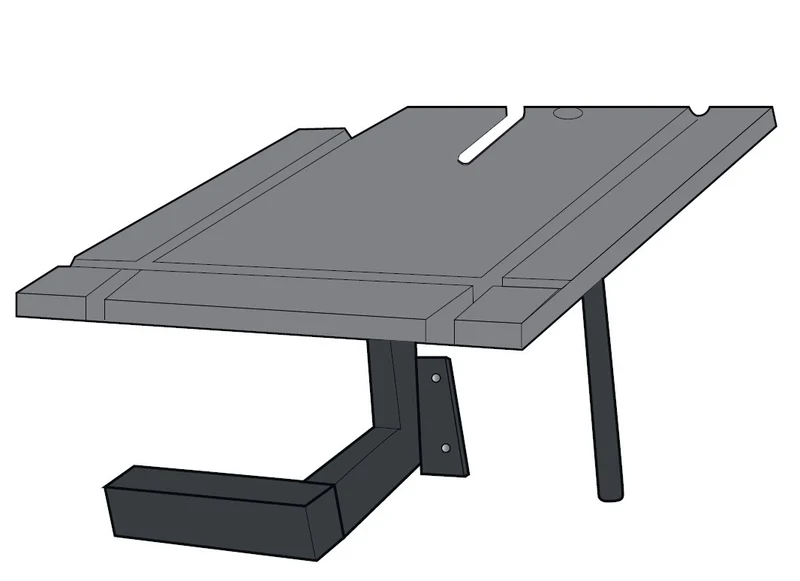 FEMI 7075172 Piano in alluminio con guide Per segatrici Femi 782XL - 783XL- 784XL e SN 105 XL