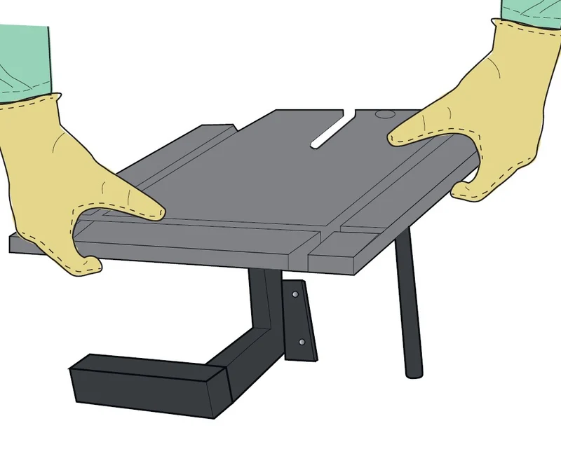 FEMI 7075172 Piano in alluminio con guide Per segatrici Femi 782XL - 783XL- 784XL e SN 105 XL