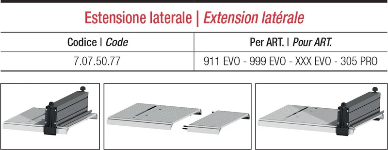 Estensione laterale per troncatrici legno - Femi 7.07.50.77