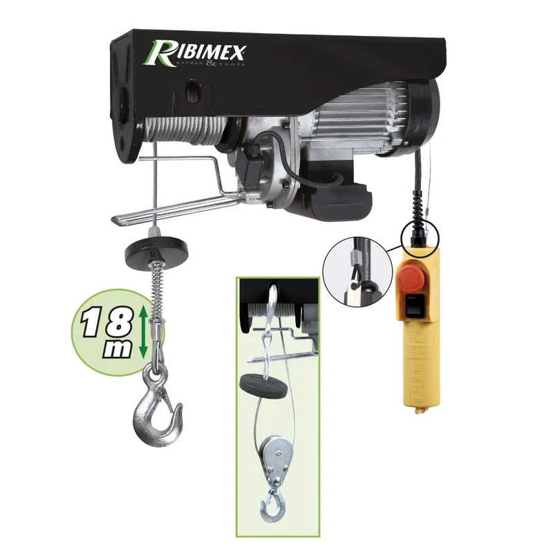 Paranco elettrico completo di bandiera Ribimex PE300/600C - fino a 600 kg